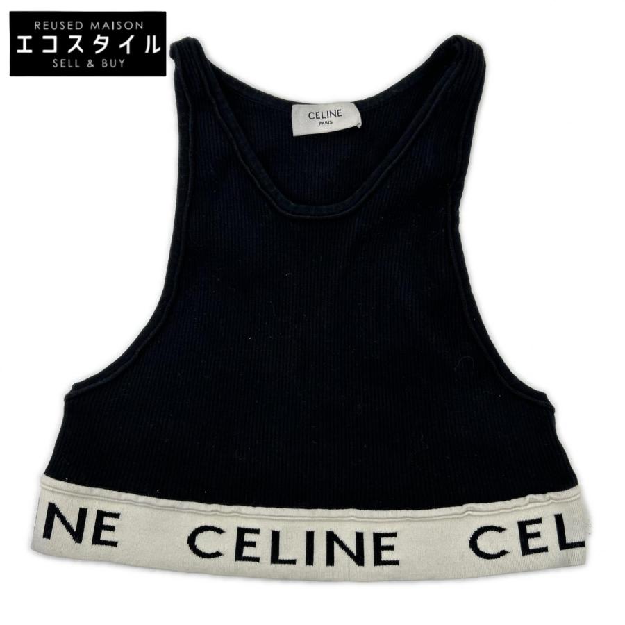 CELINE（セリーヌ） ブラック 2A68L372N ロゴ アスレチックニット 