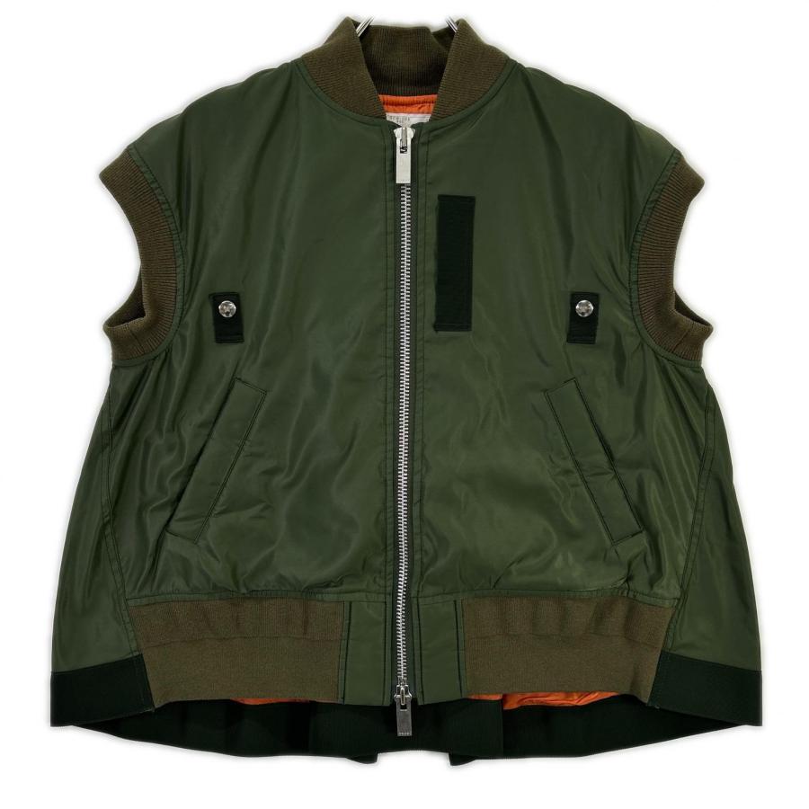 sacai（サカイ） SCW-002 カーキ MA-1ジャケット ベスト カーキ 2