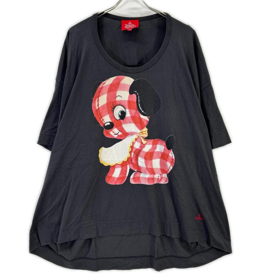 Vivienne Westwood ギンガムパピーTシャツ アシンメトリー Vivienne Westwood red label ヴィヴィアンウエストウッド チャコール