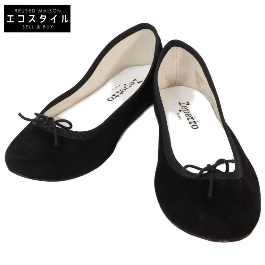 repetto レペット リボン スエード バレリーナ フラット シューズ 36 repetto（レペット） リボン スエード バレリーナ フラット シューズ