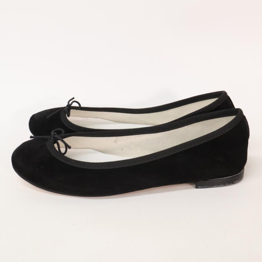 repetto（レペット） リボン スエード バレリーナ フラット シューズ