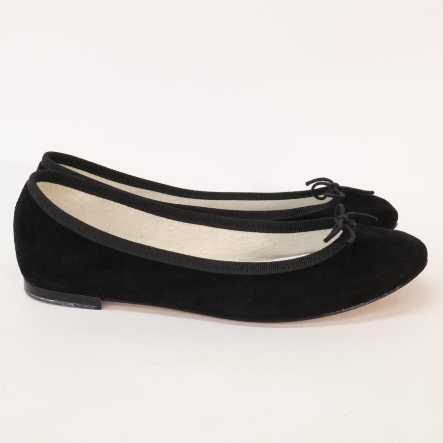 repetto（レペット） リボン スエード バレリーナ フラット シューズ