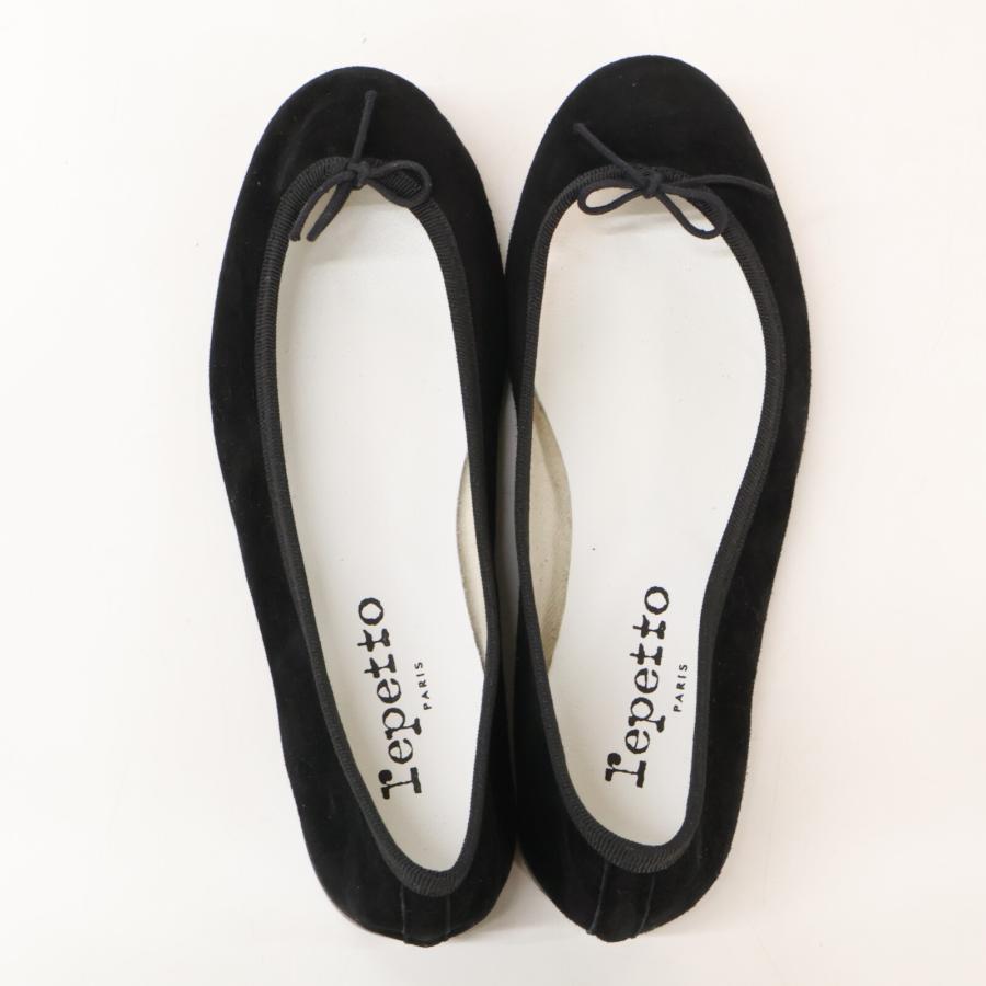 repetto（レペット） リボン スエード バレリーナ フラット シューズ