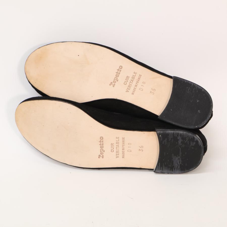 repetto（レペット） リボン スエード バレリーナ フラット シューズ