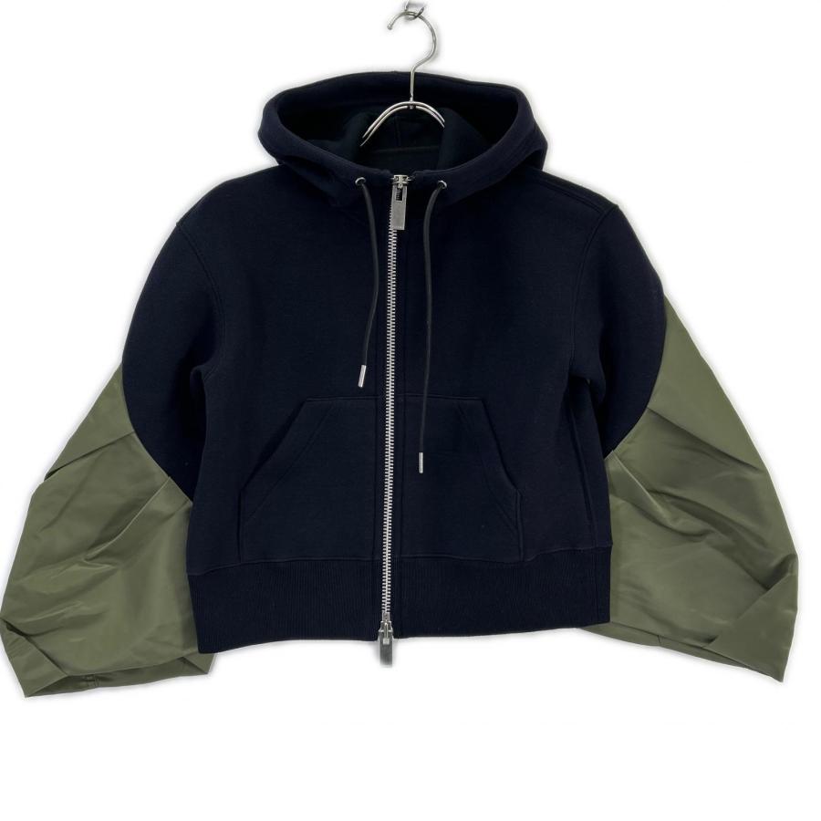 sacai（サカイ） 23年 23-06681 ネイビー MA-1 Sponge Sweat Hoodie