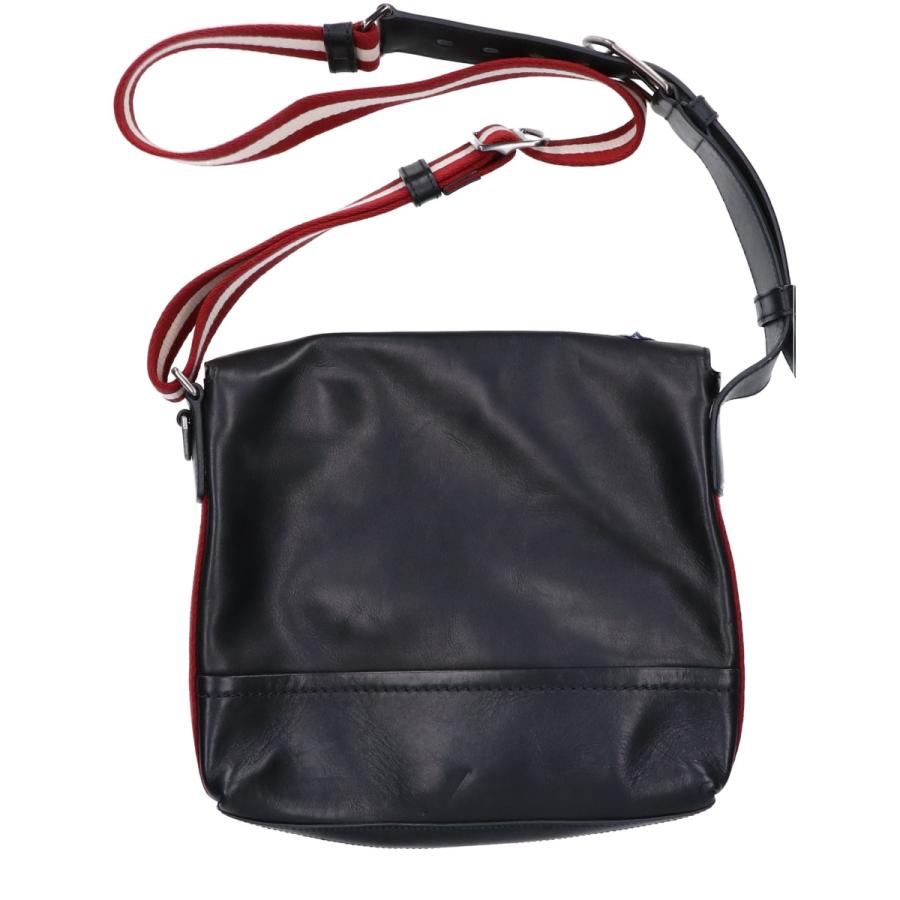 Bally（バリー） 美品/ レザー ワッペン付 ショルダーバッグ ブラック