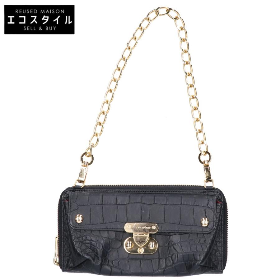 【美品】A.D.M.J. チェーンウォレット ブラウン A.D.M.J（エーディーエムジェイ） 新品同様 A.D.M.J. Accessoires De