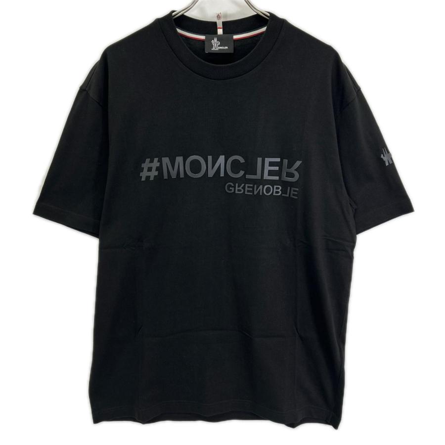 MONCLER（モンクレール） 22年 ブラック ラバーロゴ T-SHIRT MANICA