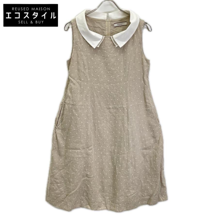 FOXEY（フォクシー） 35399 ベージュ Linen Sucre ワンピース ベージュ