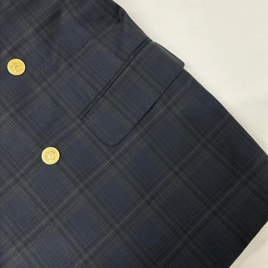 BURBERRY ネイビー スーツ・ブレザー Burberry's バーバリーズ ネイビー チェック ウールモヘア ダブル