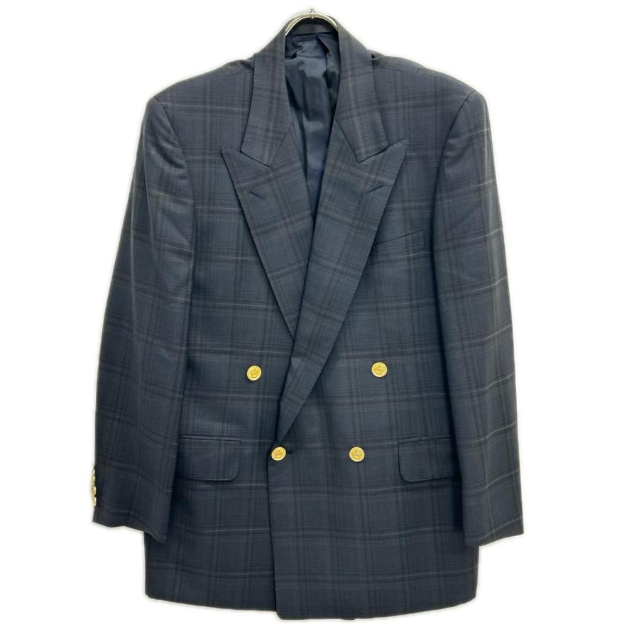 Burberry's バーバリーズ ネイビー チェック ウールモヘア ダブル