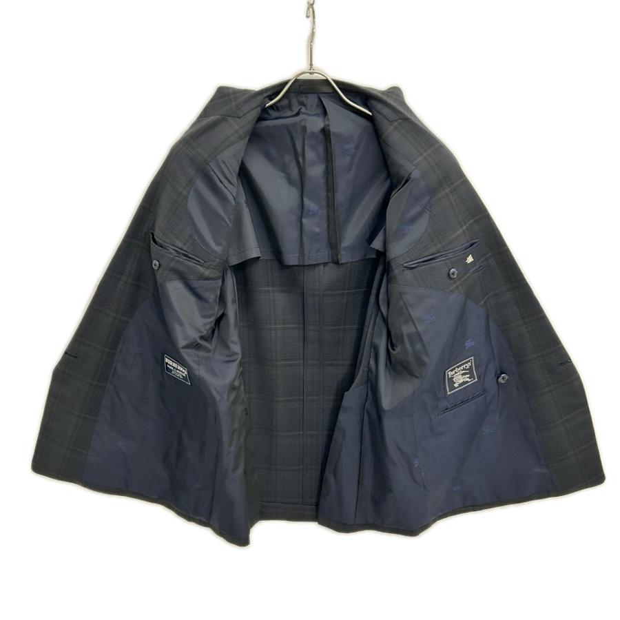 Burberry's バーバリーズ ネイビー チェック ウールモヘア ダブル