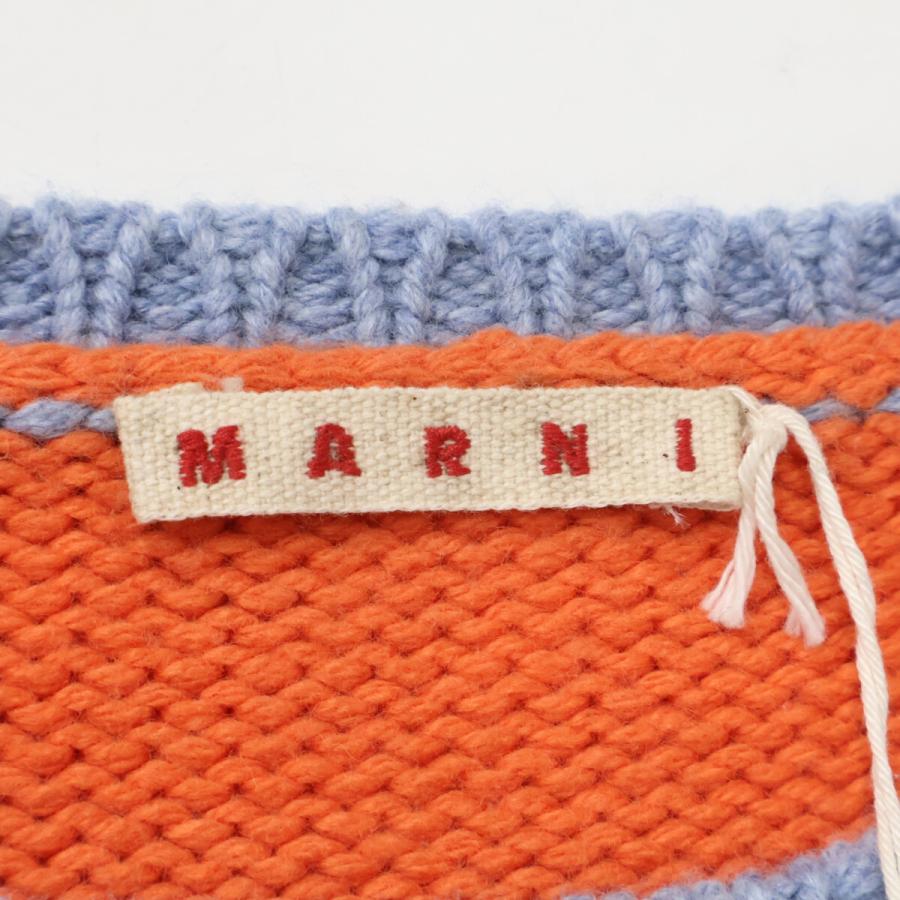 MARNI（マルニ） M00856 オレンジ×ブルー カシミヤブレンド ワン
