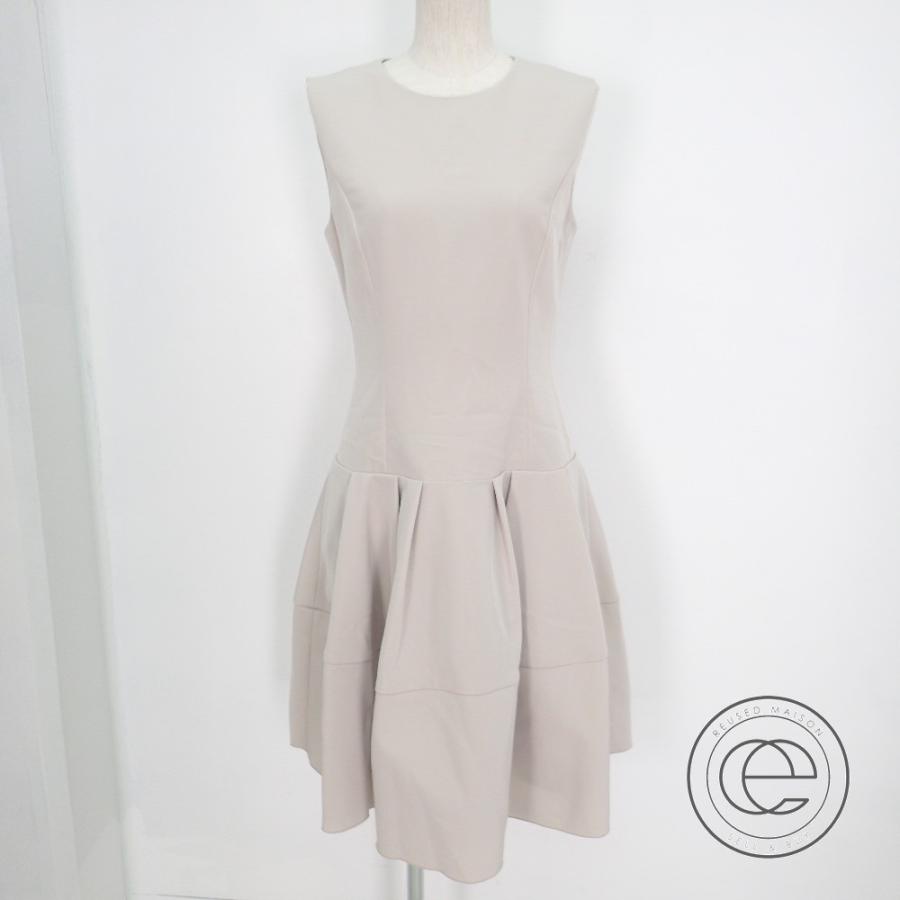 美品 Foxey New Yorkフォクシーニューヨーク マットストレッチ グログラン ノースリーブワンピース40 ベージュ レディース ブランドショップエコスタイル 通販 Yahoo ショッピング