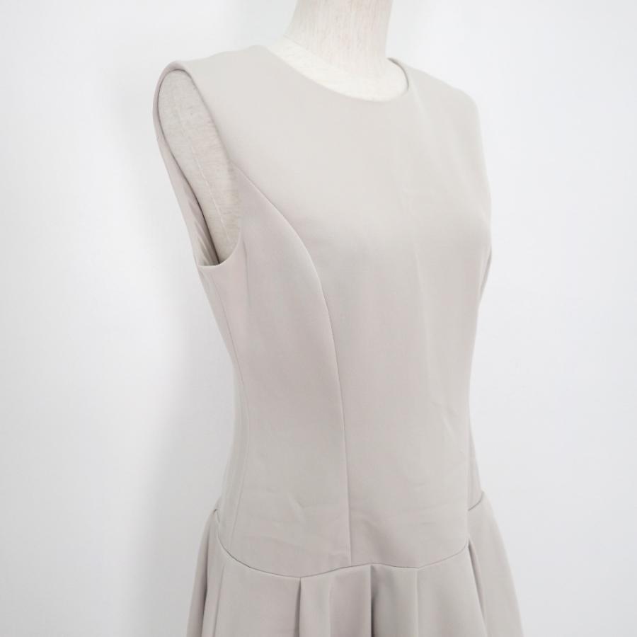 美品 Foxey New Yorkフォクシーニューヨーク マットストレッチ グログラン ノースリーブワンピース40 ベージュ レディース ブランドショップエコスタイル 通販 Yahoo ショッピング