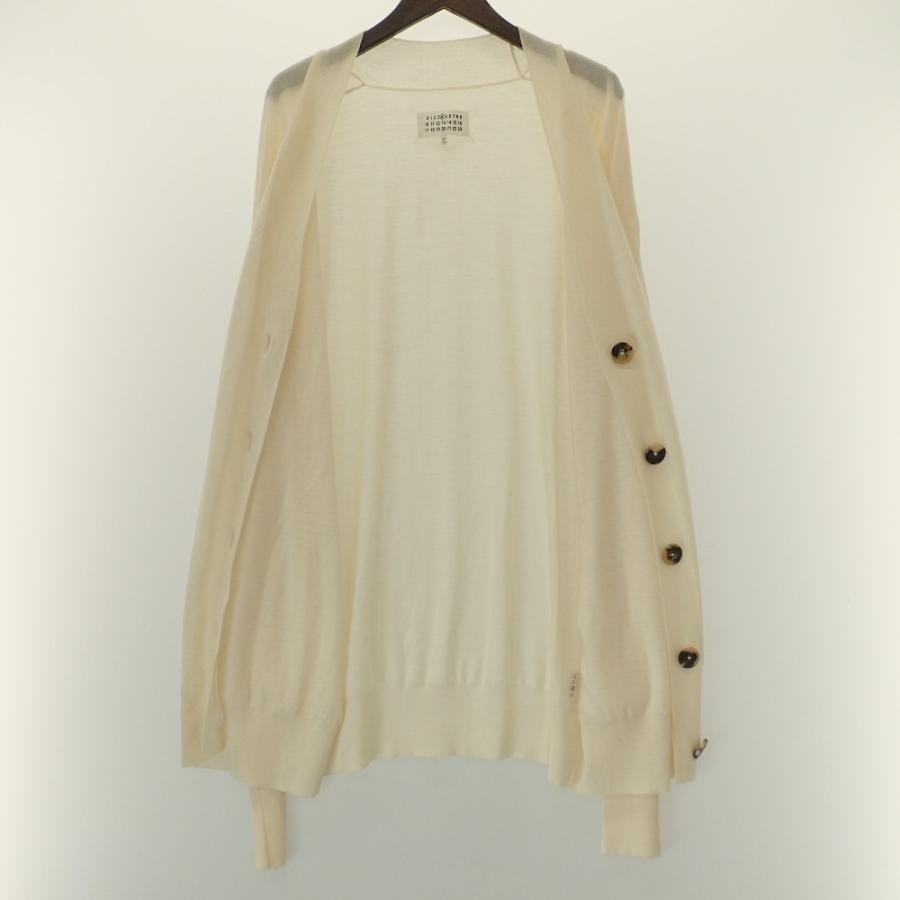 Maison Margiela / Vネック/ロングカーディガン/19AW/クリーム/無地/XS/ウール/S51HA0901/レディース 美品/国内正規/19AW Maison Margiela メゾンマルジェラ 4 S51HA0901