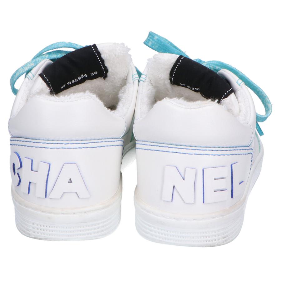 CHANEL シャネル 21P G35934 バックロゴ スニーカー シューズ 36 WHITE 