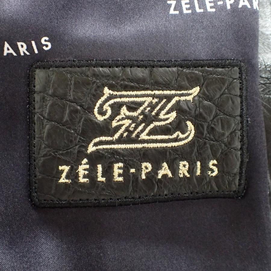 ZELE-PARIS ゼルパリ クロコダイル ジップアップ スタンドカラー ZELE-PARIS ゼルパリ クロコダイル ジップアップ スタンドカラー