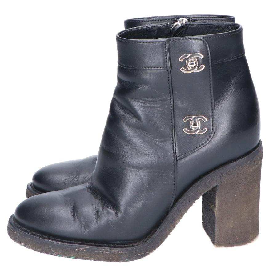 CHANEL シャネル G31285 CCココマーク ターンロック サイドジップ 