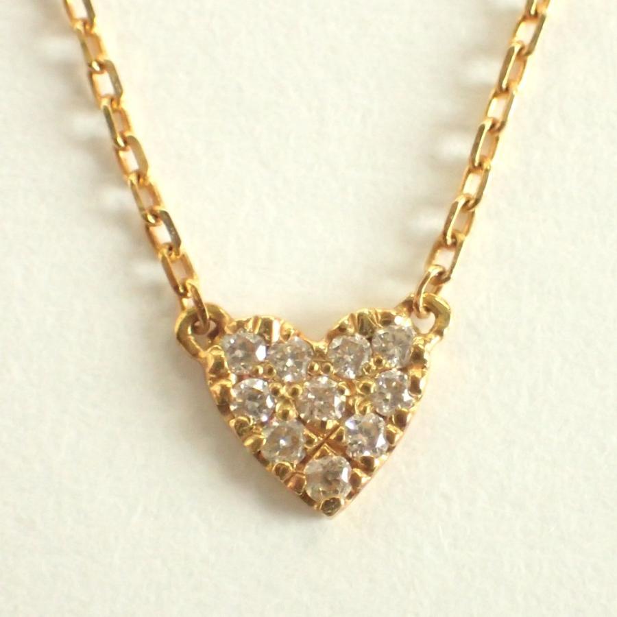 AHKAH（アーカー） 美品 VC0104010100 K18 0.05ct ダイヤモンド ハート
