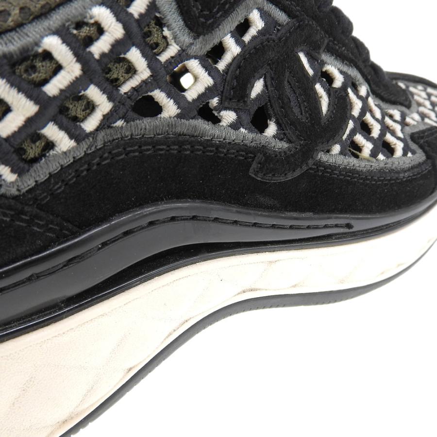 CHANEL（シャネル） G37126 ココマーク スエードxメッシュ スニーカー