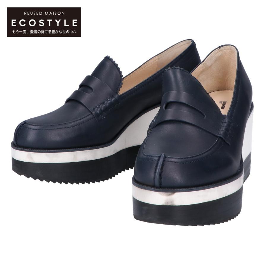 JIL SANDER NAVY ジルサンダーネイビー JN27034 ウェッジソール コイン 