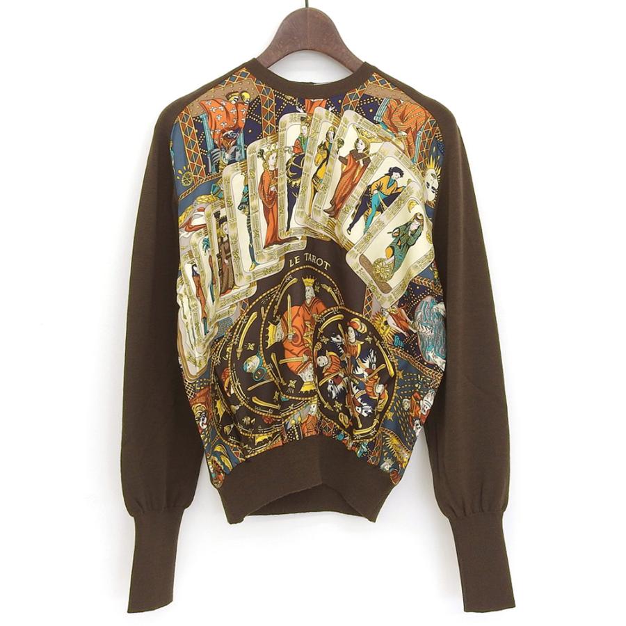 美品) HERMES エルメス 人気柄　ツイルレーヌ　セーター　切替ニット エルメス(HERMES)エルメス ツイルレーヌ セーター セーター 衣料