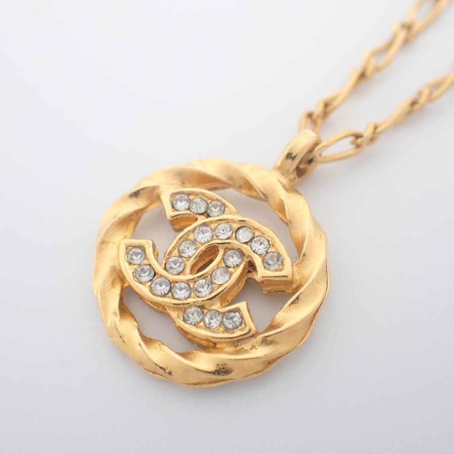 CHANEL シャネル 3438刻印 ラインストーン装飾 サークルCCココ CHANEL シャネル 3438刻印 ラインストーン装飾 サークルCCココ