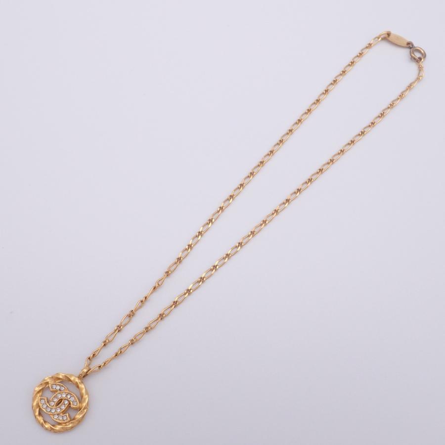 CHANEL シャネル 3438刻印 ラインストーン装飾 サークルCCココ CHANEL シャネル 3438刻印 ラインストーン装飾 サークルCCココ