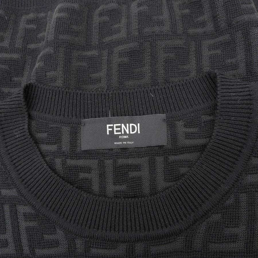 FENDI 美品 フェンディ ズッカ柄 ニットトップス メンズ FENDI 美品 フェンディ ズッカ柄 ニットトップス メンズ