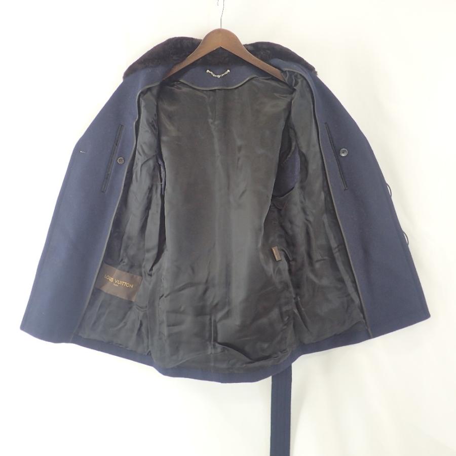 未使用級 LOUIS VUITTON ルイヴィトン ウール ピーコート ネイビー LOUIS VUITTON - 美品 ルイヴィトン LOUIS VUITTON コート P