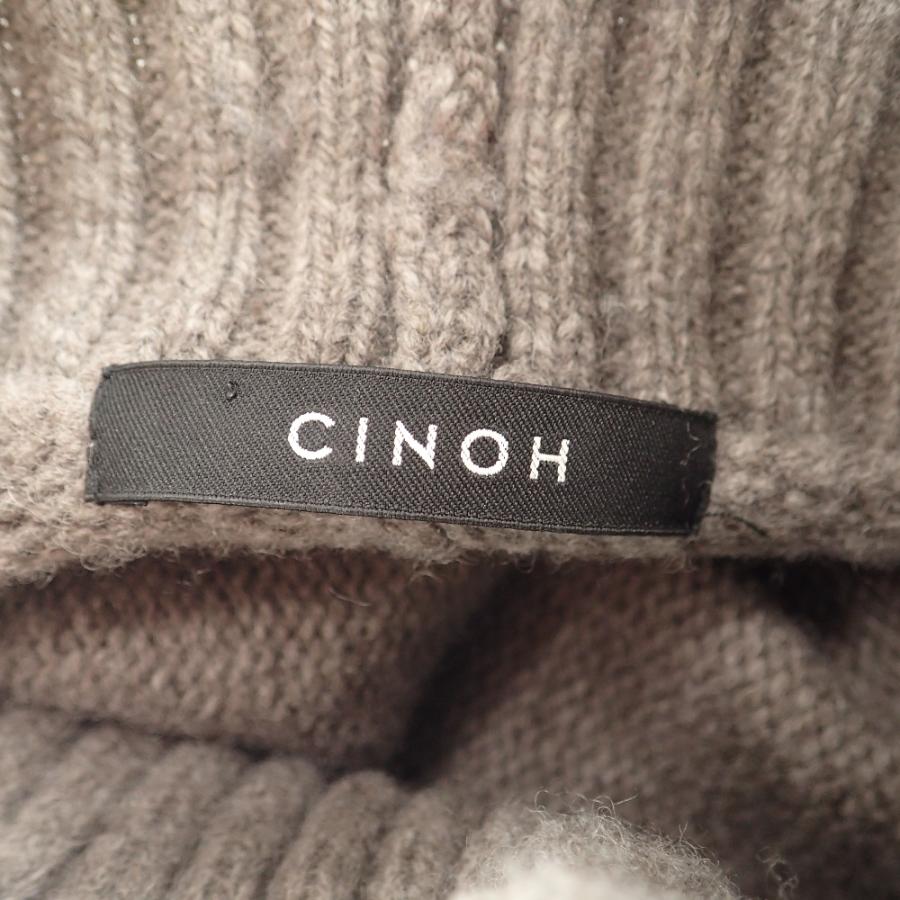 CINOH チノ 21WKN305 OVERSIZE HI NECK KNIT オーバーサイズ