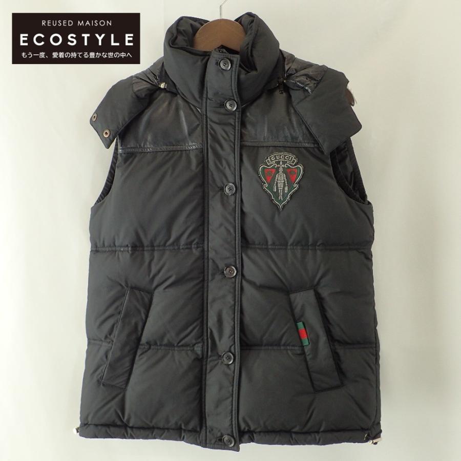 GUCCI 美品/国内正規 グッチ 308451 ヨークレザー切替 ロゴパッチ  