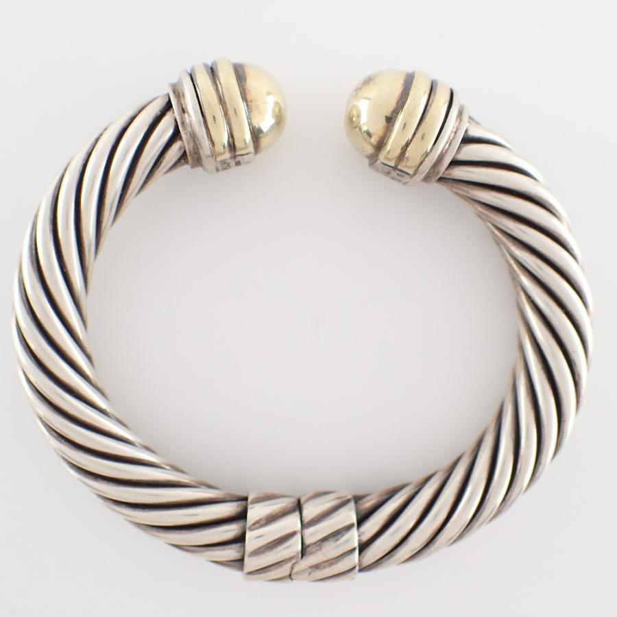 DAVID YURMAN デヴィッドヤーマン STERLING/14K ロープ バングル DAVID YURMAN デヴィッドヤーマン STERLING/14K ロープ バングル