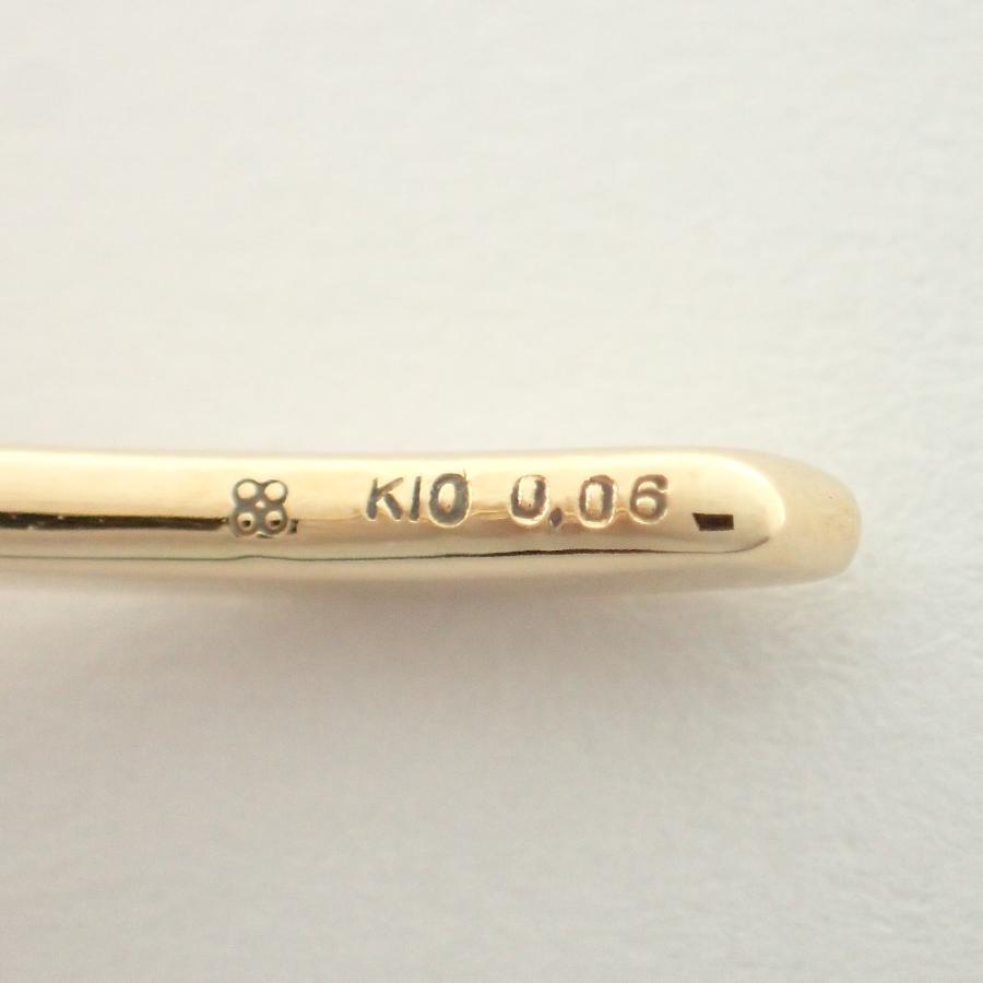 美品 Hirotaka ヒロタカ K10 0.06ct Bow ボウ ダイヤモンド シングル