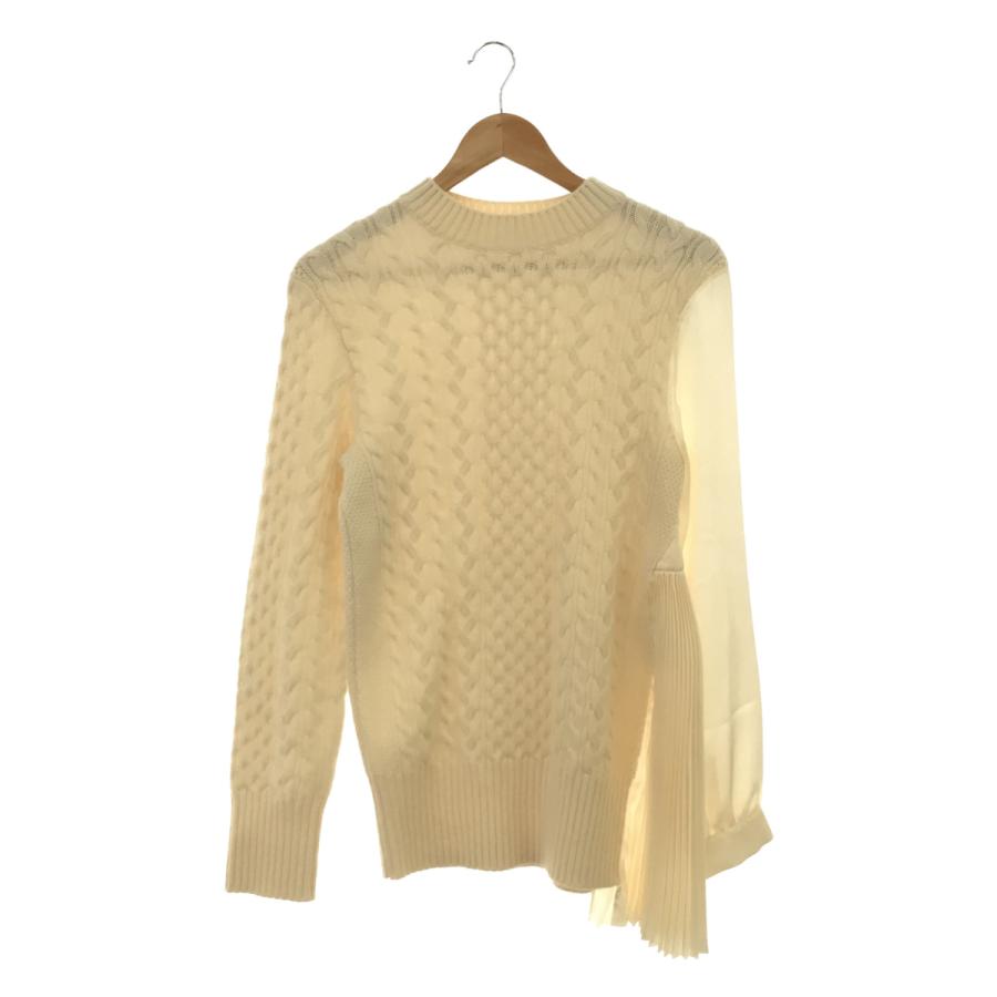 sacai ニットシフォントップ sacai シフォンニットトップス