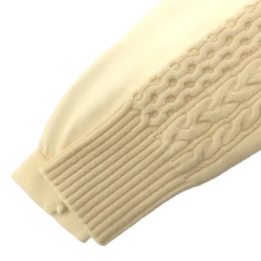 sacai サカイ シフォンプリーツ切替 ケーブルニット トップス 2 sacai