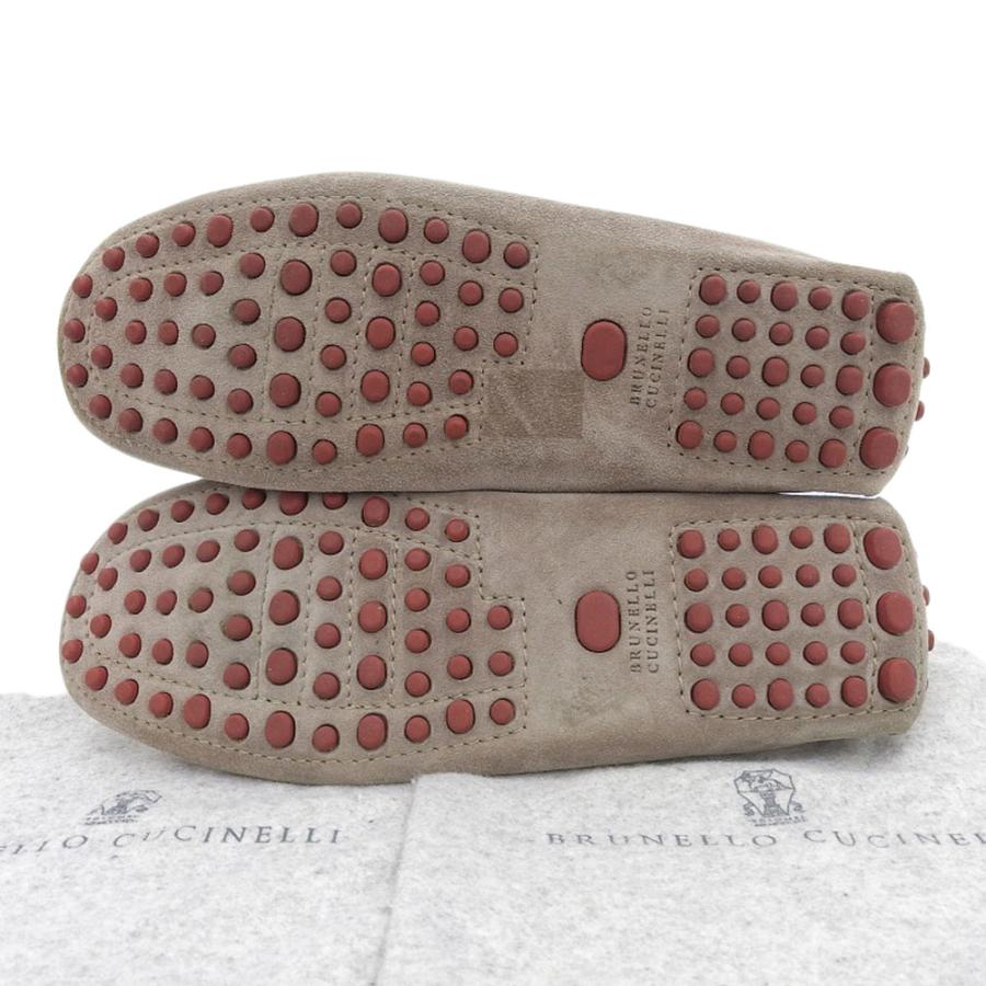 【美品】  BRUNELLO CUCINELLI / ブルネロクチネリ | スエード レザー ドライビング シューズ | ベージュ系 | メンズ 美品 Brunello Cucinelli ブルネロクチネリ スエードレザー
