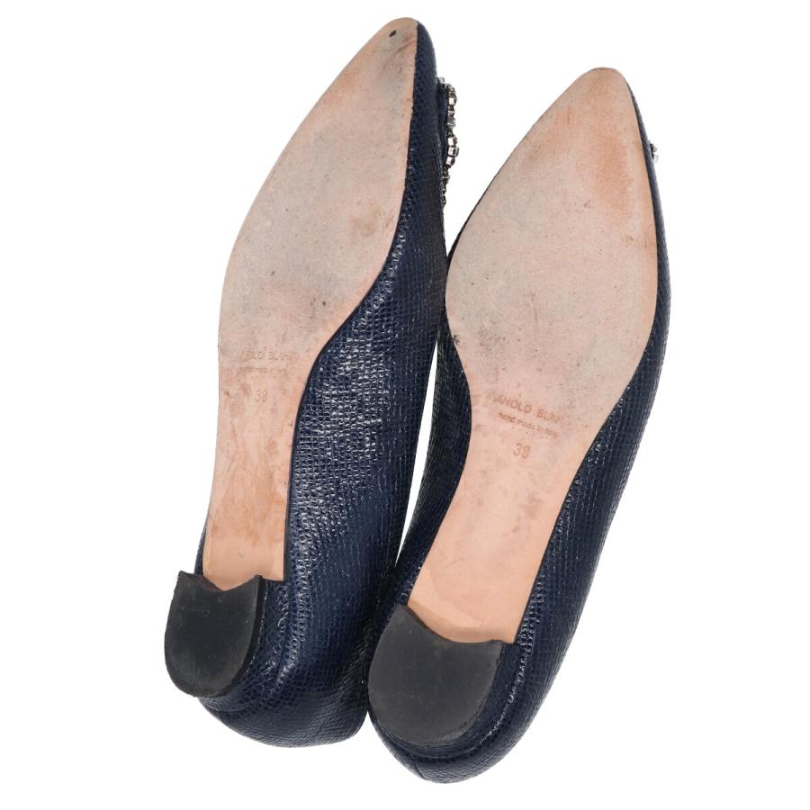 マノロブラニク ハンギシ フラットパンプス 38 マノロブラニク