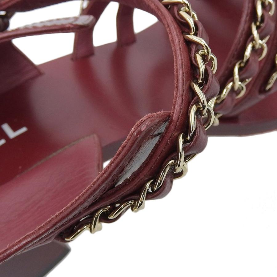 CHANEL 美品 シャネル チェーン ストラップ デザインサンダル CHANEL 美品 シャネル チェーン ストラップ デザインサンダル
