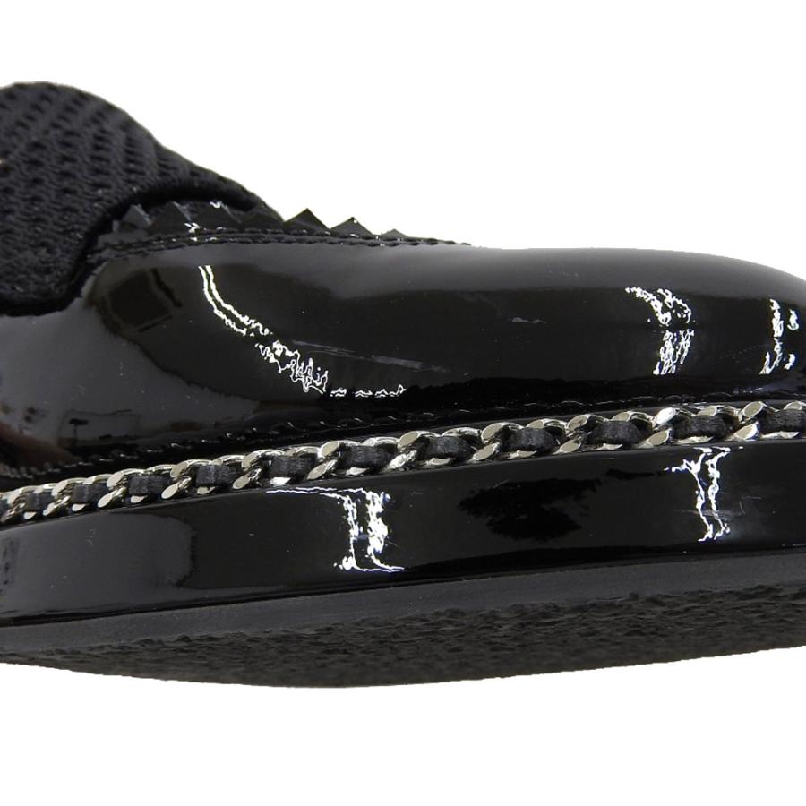 CHANEL（シャネル） 美品 チェーンステッチ ヒールロゴ パテント