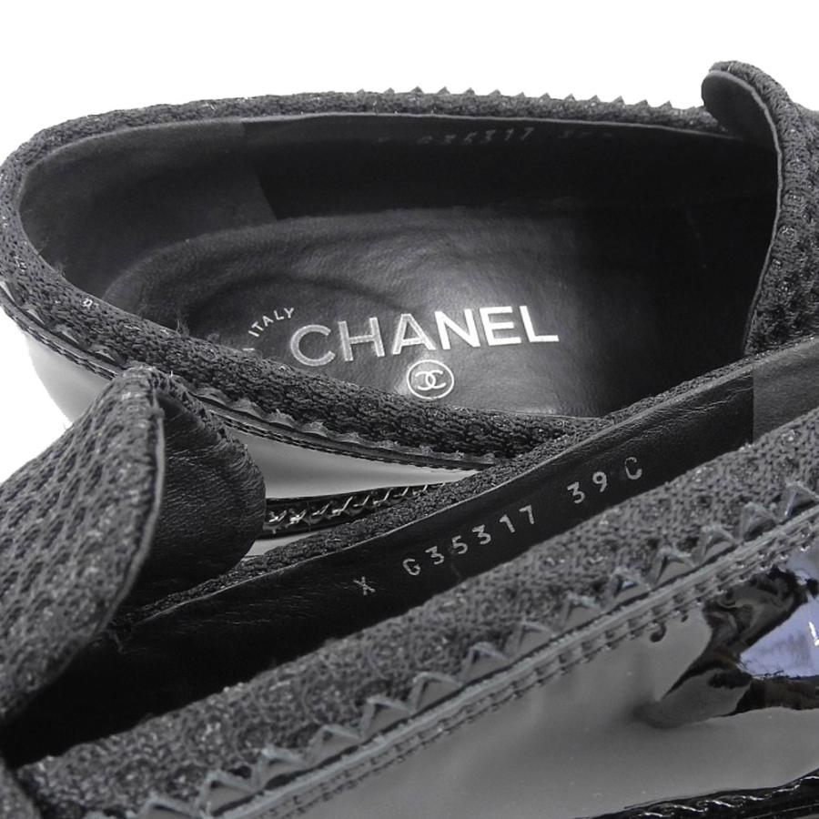 CHANEL（シャネル） 美品 チェーンステッチ ヒールロゴ パテント