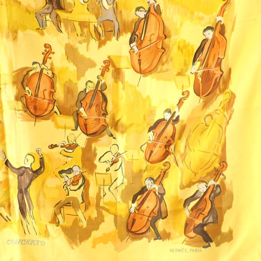 HERMES エルメス カレ90 CONCERTO コンチェルト シルク100% スカーフ