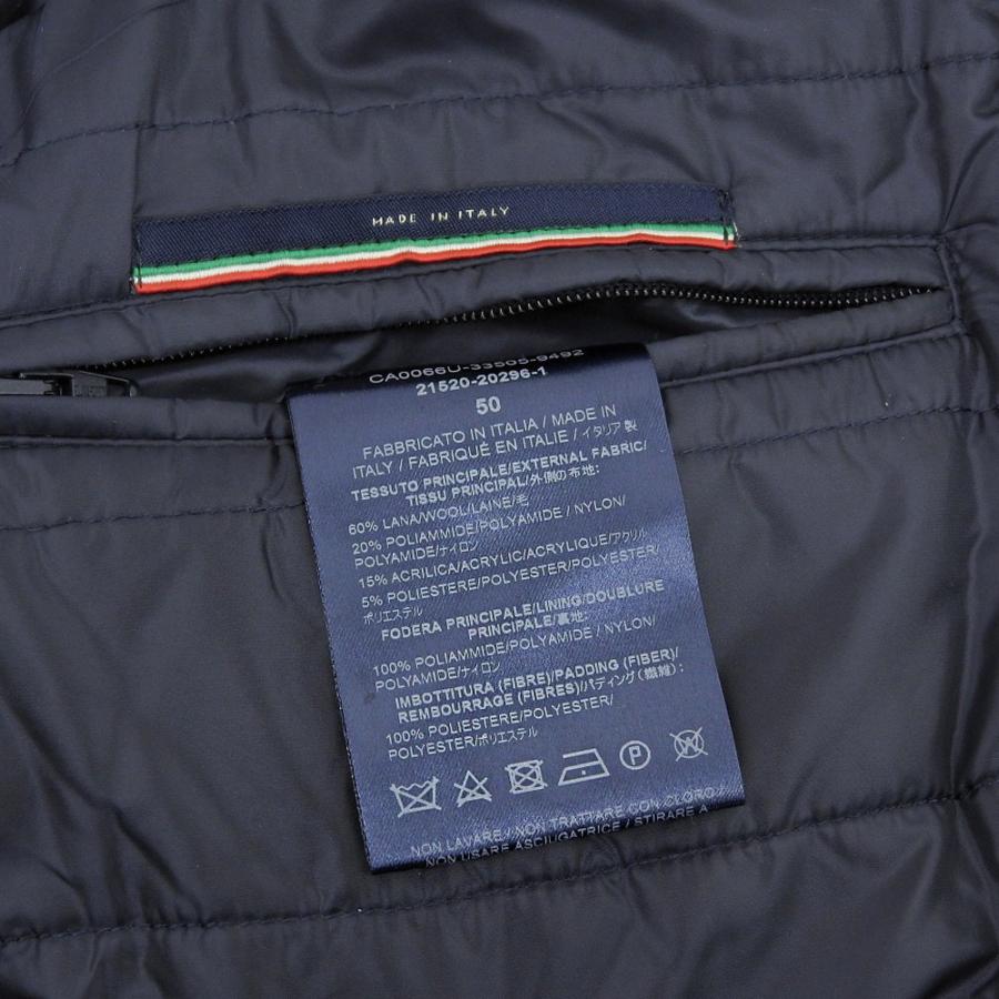 HERNO（ヘルノ） ツイード チェスター ダウン コート メンズ ネイビー