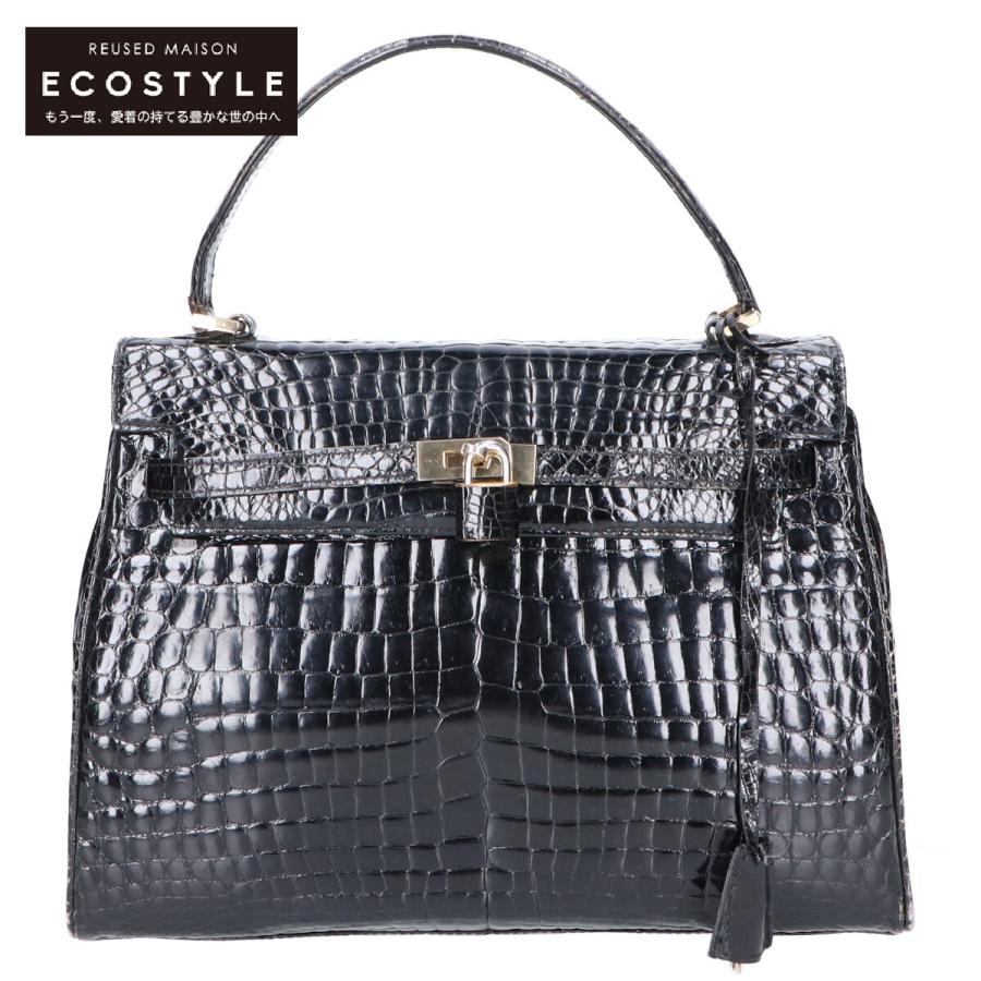 モラビト オーストリッチ ターンロック ゴールド金具 ショルダーバッグ