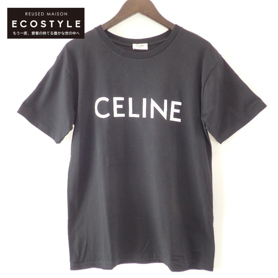 CELINE☆セリーヌ ルーズTシャツ CELINE 美品/国内正規/ セリーヌ 2X764671Q ロゴプリント ルーズ