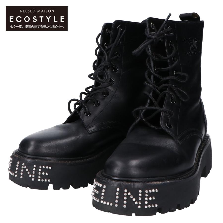 CELINE セリーヌ 346293579C.38NO バルキー レースアップブーツ CELINE セリーヌ 346293579C.38NO バルキー レースアップブーツ