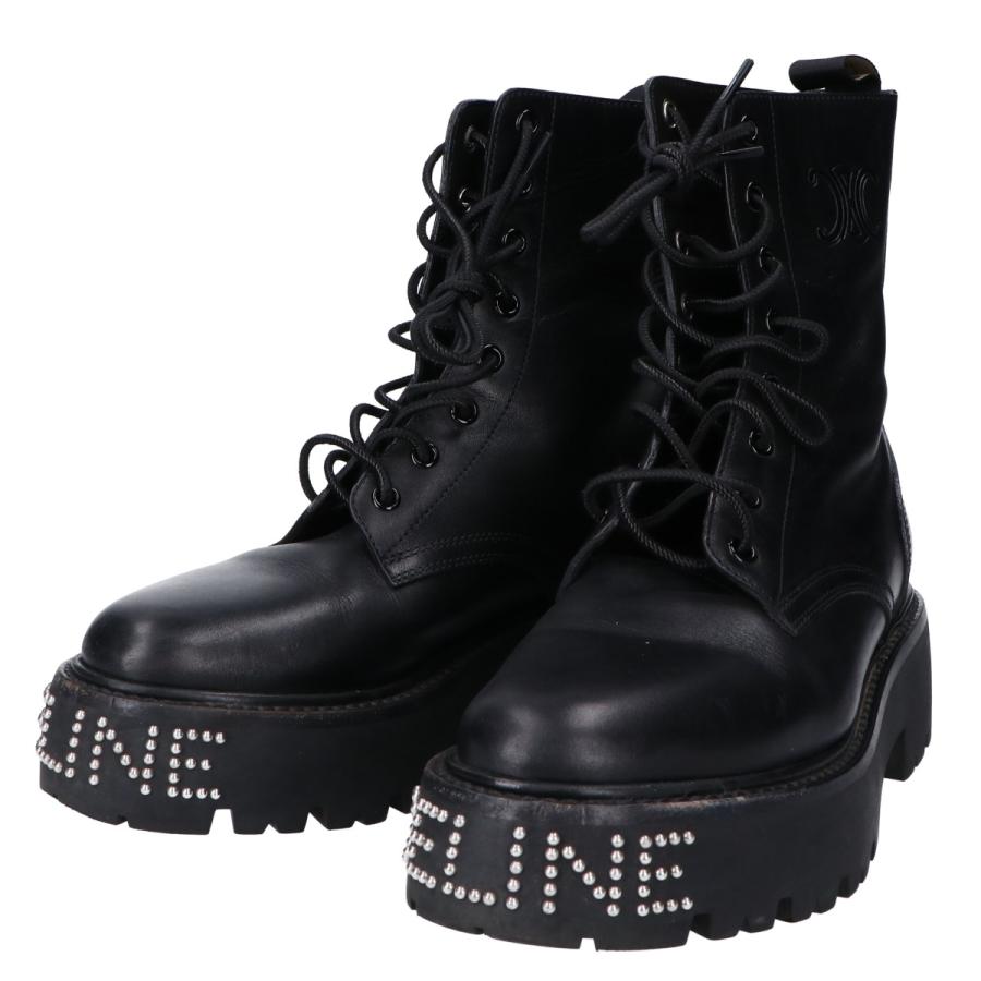 CELINE セリーヌ 346293579C.38NO バルキー レースアップブーツ CELINE セリーヌ 346293579C.38NO バルキー レースアップブーツ