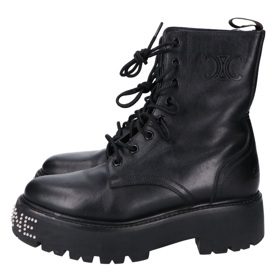 CELINE セリーヌ 346293579C.38NO バルキー レースアップブーツ CELINE セリーヌ 346293579C.38NO バルキー レースアップブーツ