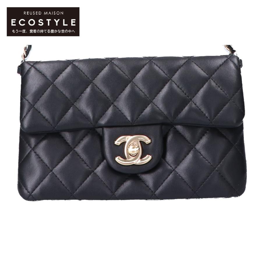 CHANEL シャネル 17番台 ラムスキン G金具 ミニマトラッセ18 チェーン 